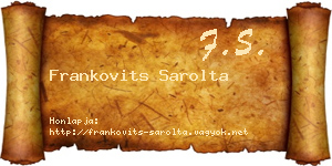 Frankovits Sarolta névjegykártya