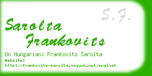 sarolta frankovits business card